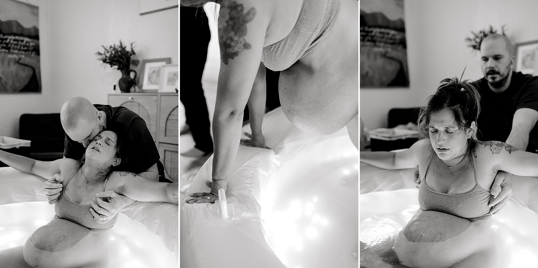 husband and wife in labor wait to meet baby 