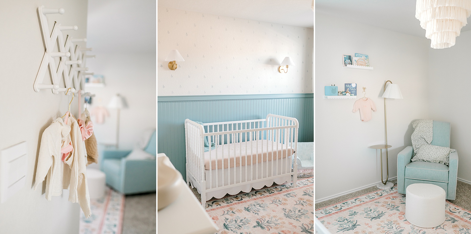soft and calming nursery portraits from in-home newborn session 